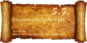 Stojkovits Flórián névjegykártya